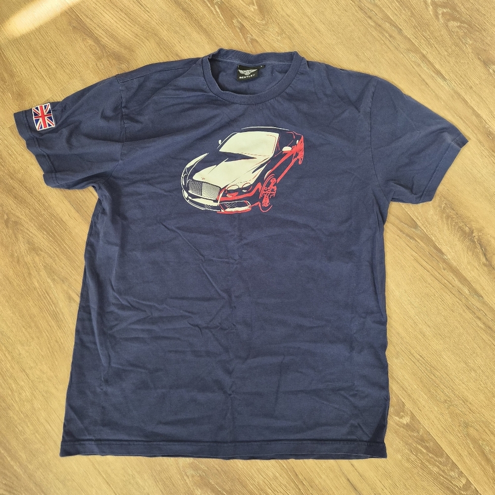 Bentley Navy Blue Graphic T-Shirt Large